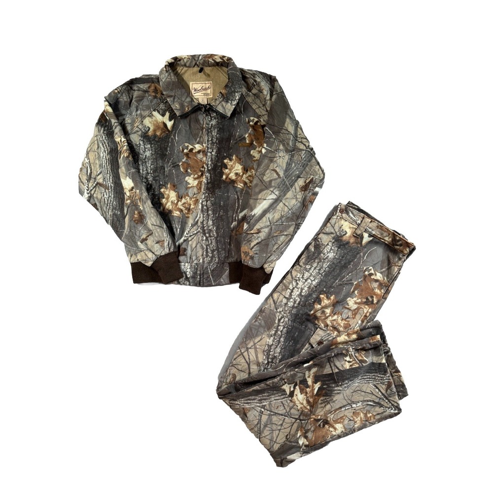 Woolrich Outdoor Guide Saddle Cloth Jacket/Pant Set Men's M Hardwoods Vintage